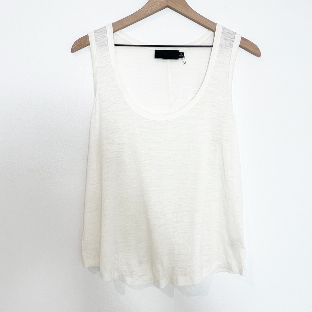 Line & Dot Cream White Women Size Medium Tank NWOT